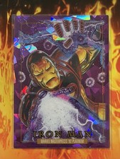 2024 Marvel Masterpieces '92 Platinum Iron Man #38 Purple Crystals