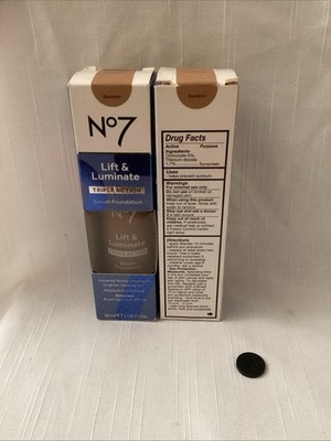 2x No7 Lift & Luminate Triple Action Serum Foundation Bamboo Exp6/23