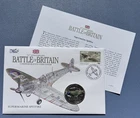 Guernsey £5 Coin 70th Anniv Battle Britain PNC Supermarine Spitfire Info Card