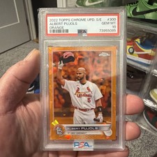 2022 Tops Chrome Update Sapphire Edition Albert Pujols #US300 Orange /25 PSA 10