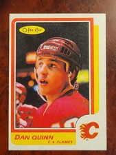1986-87 O-Pee-Chee OPC Dan Quinn #204 Calgary Flames 