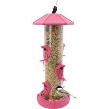 Village Collection 9350 Fiesta 2-in-1 Hinged Port Wild Bird Feeder Pink - 1.7...