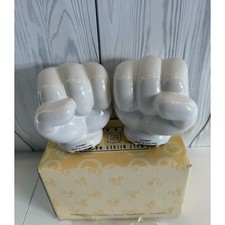 NEW Disney At Home Mickey Hands Towel Bar Holder Set Ceramic Rack Display 