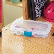 Small 8.5-inch plastic divided organizer box