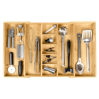 KitchenEdge Adjustable Kitchen Drawer Organizer for Utensils and Junk, Expand...