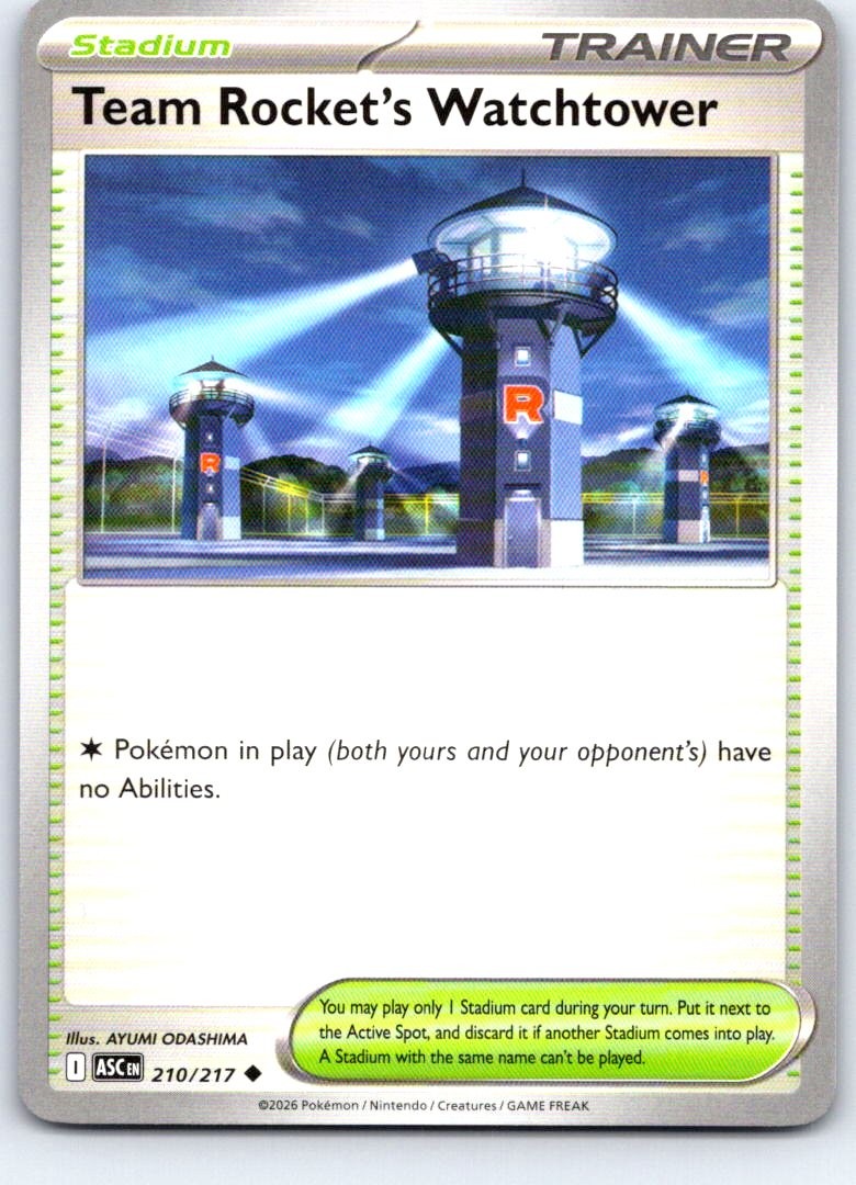 Team Rocket's Watchtower 210/217 Uncommon Ascended Heroes Pokemon Near Mint