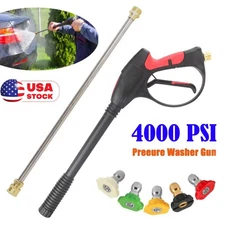 High Pressure 4000PSI Car Power Washer Gun Spray Wand Lance Nozzle Kit