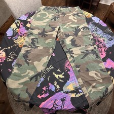 VTG 80s Military Pants Men Small Trousers Combat Cargo Woodland Camo Size 40x35