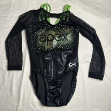 GK Elite Apex Gymnastics Mesh Long Sleeve Competition Leotard CL NWOT