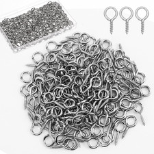 AUGSUN Eye Screws, 150PCS 1 Inch Screw Eyes Hooks Heavy Duty Screw Eyes Bolts Ho