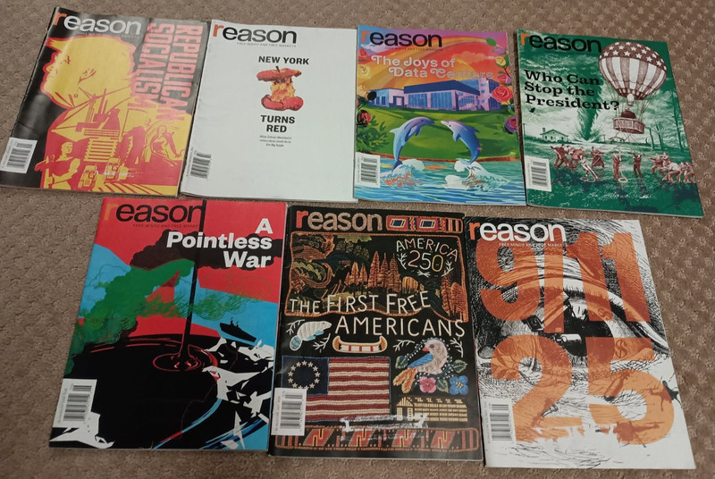 Reason Magazines Lot of 7 Issues - January through August 2026 Very Good