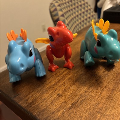Set Of 3 - Tolo First Friends Dinosaurs Toddler Toys Pterodactyl And 2 Stegs