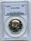 1968-S 🗽 KENNEDY 🇺🇸 HALF DOLLAR 50c Coin PCGS Graded MS/ PR68 💎40% SILVER💎