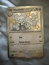 Maushold Shiny Rare SV Paldean Fates Card 210/091 Pokemon TCG near mint holo