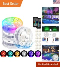 Multicolor Waterproof LED Lights for Pools Ponds - Remote Control Included