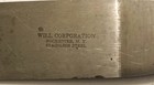 LARGE VINTAGE COMMERCIAL LABORATORY STAINLESS STEEL SPATULA, WOOD HANDLE ca.1950 — photo 2