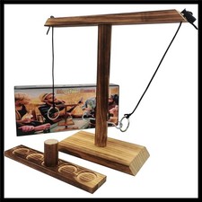 Wood Ring Toss Game Indoor Outdoor Party Gift for Adults Family Fun