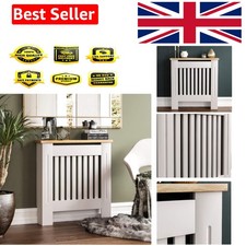 Arlington Radiator Cover White - Small - Modern Shaker Style Vertical Slat De...