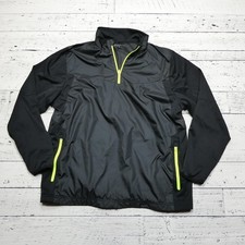 Nike Golf Pullover Jacket Mens XL Half Zip Windbreaker Neon Accents 639981-010
