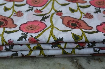 7 Yard New Fabric New Hand Print Fabric 100% Cotton NO DUTY CHARGES 100%ZK-378