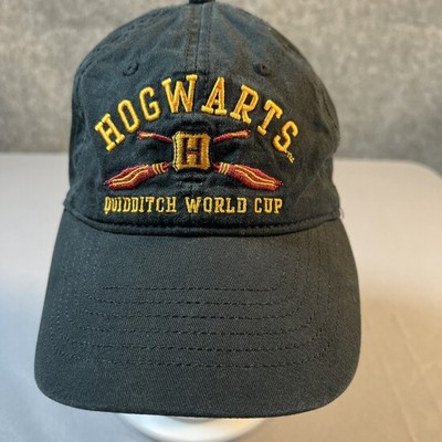 Harry Potter Hogwarts Quidditch World Cup Black Hat Cap Adult Sliding Back