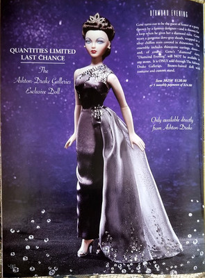 Ashton Drake Exclusive Mel Odom Gene Marshall Doll Diamond Evening #579 NRFB COA