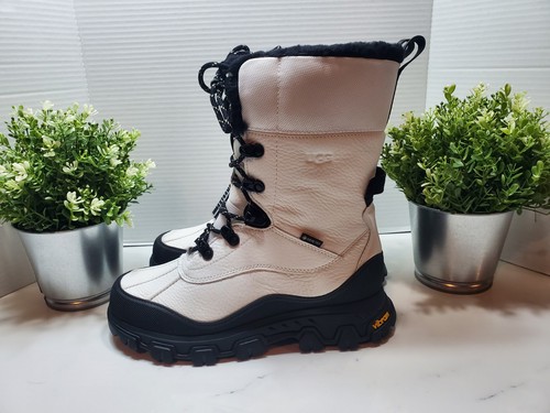 UGG Adirondack wasserdichte Meridian Damen-Wanderstiefel weiß Größe 8🤍🖤 neu ohne Etikett - Bild 8 von 16