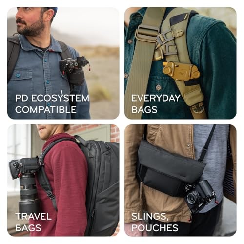  Capture Camera Clip V3 with Plate, Holds DSLR, Compact and Point and Black