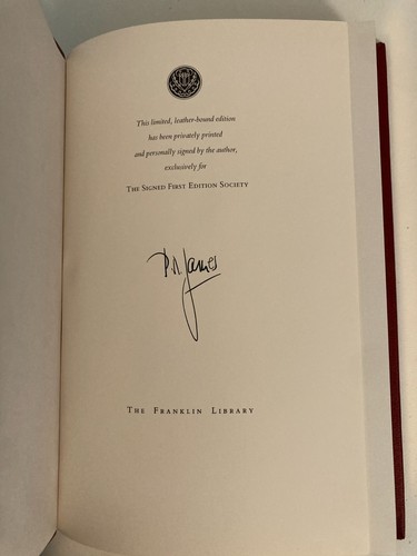 A Certain Justice by P.D. James (1997, HC) SIGNED 1st Franklin Library Printing - Picture 5 of 6