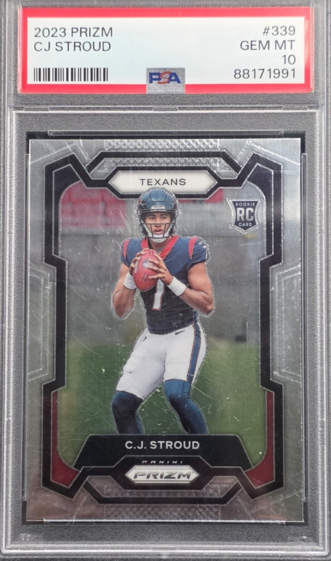 2023 Panini Prizm CJ Stroud #339 Rookie RC PSA 10 🏈 Houston Texans Gem Mint 🔥