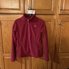 The North Face Womens Fuchsia Pink Full-Zip Fleece Jacket Size Small