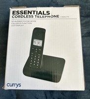 CURRYS ESSENTIALS C1DECT11 DIGITAL CORDLESS TELEPHONE PHONE CALLER ID USED