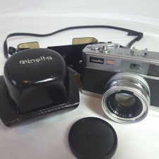 Minolta Hi-Matic 11 Super 3 Circuit 35mm Rangefinder Film Camera with Leather Case