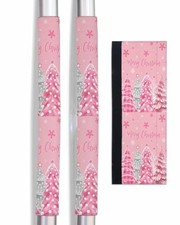 Christmas Refrigerator Door Handle Cover Pink Christmas Tree Dishwasher