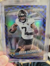 2025 Panini Prizm - Brian Thomas Jr. #2 Black & Blue Checker Prizm