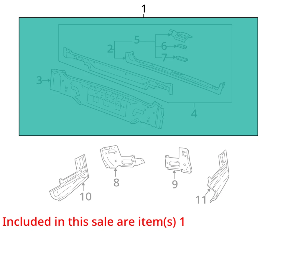 FITS 2000-2003 SATURN LW200 LW300 PANEL ASM BK BODY PLR OTR 21018525 -  NEW OEM - Image 2 of 3