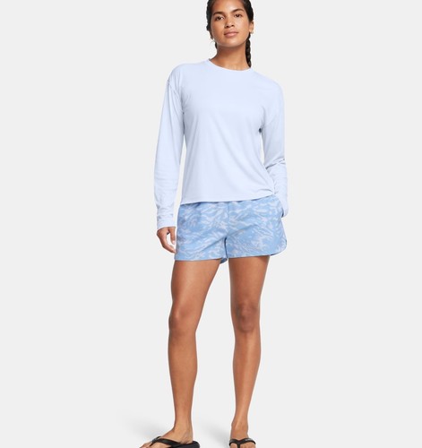 XXL NWT Women's Under Armour Horizon/Nimbus Blue Fish Pro Woven Shorts UPF 40 - Picture 3 of 3
