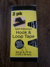  Taśma haczykowa i pętelkowa - czarna 2pk