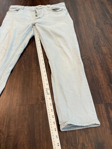 SUITSUPPLY Candiani Denim Jeans Mens 34x34 (35x27*) Italy Light Wash Tapered Leg - Picture 6 of 9