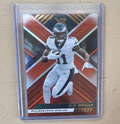 Panini 2022 XR A.J. Brown Orange Parallel #35 Philadelphia Eagles Serial #/99