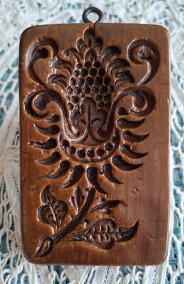 RETIRED Springerle Gingerbread Butter Cookie Stamp Press Mold  FLORAL FAIRY TALE