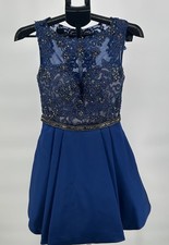 Colors Formal Dress Prom/Wedding/Homecoming Women  s Size 4 Blue With Rhinestones