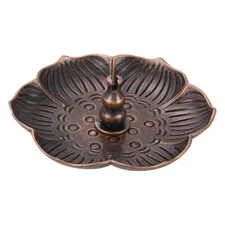 Flower Incense Holder Incense Burner Gourd-Shape Ash Catchers Bronze