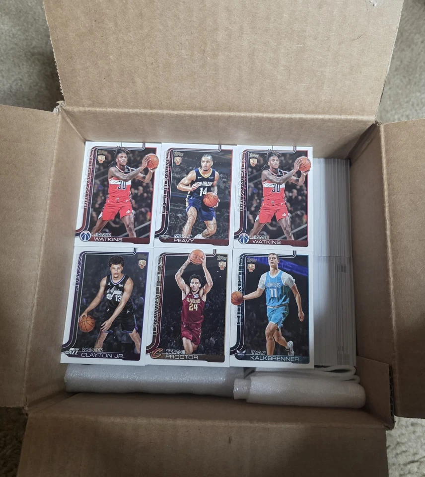 2025-26 Topps Basketball Bulk Lot, 2500+ Base Cards, ~400 Rookies, Vets, 11 Lbs - Image 4 of 4