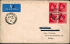 Great Britain 1936 FDC w/ KE VIII 1d Scarlet Block of 4 Unusual Usage