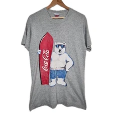 Vintage Coca Cola Polar Bear Promo Shirt SIZE Medium Single Stitch