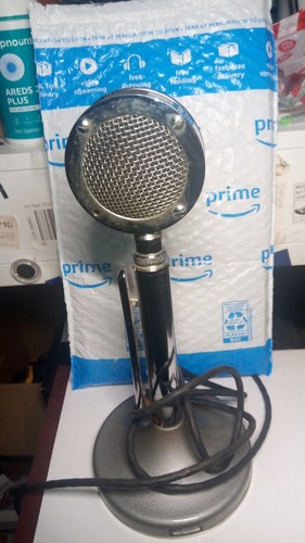 VINTAGE ASTATIC D-104 SREBRNY MIKROFON LIZAKA BRAK ŚRUBY - Zdjęcie 6 z 11