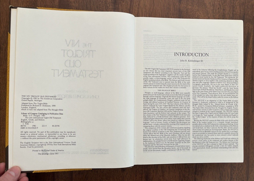 The NIV Triglot Old Testament by John R. Kohlenberger, Greek, Hebrew Bible 1981 - Picture 8 of 23
