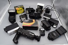 Lot of 14 Camera Flash Lot for Parts or Repair olympus, vivitar, Nikon......
