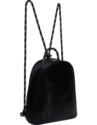 Schwarz Rucksack Tasche Chuchka Unisex Anni Neopren Reißverschluss / Seilgriffe Taschen